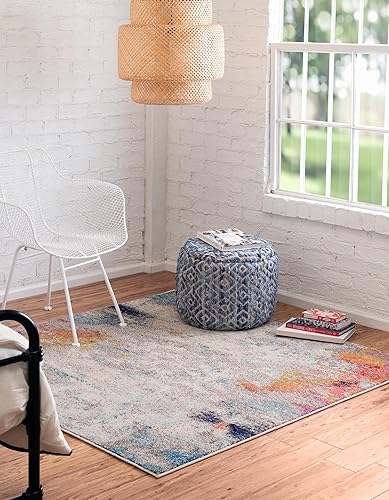 Miniatura 2 de Tapete abstracto Unique Loom, colección Estrella, moderno, multiárea, Polipropileno, Beige