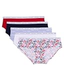 womens Classic Cotton Hipster Underwear With Logo Waistband 5-pack