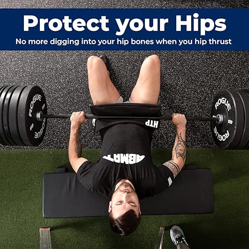 Miniatura 4 de ABMAT Almohadilla de empuje de cadera, puente de glúteos, entrenamiento de glúteos, almohadilla protectora extra gruesa para levantamiento de pesas