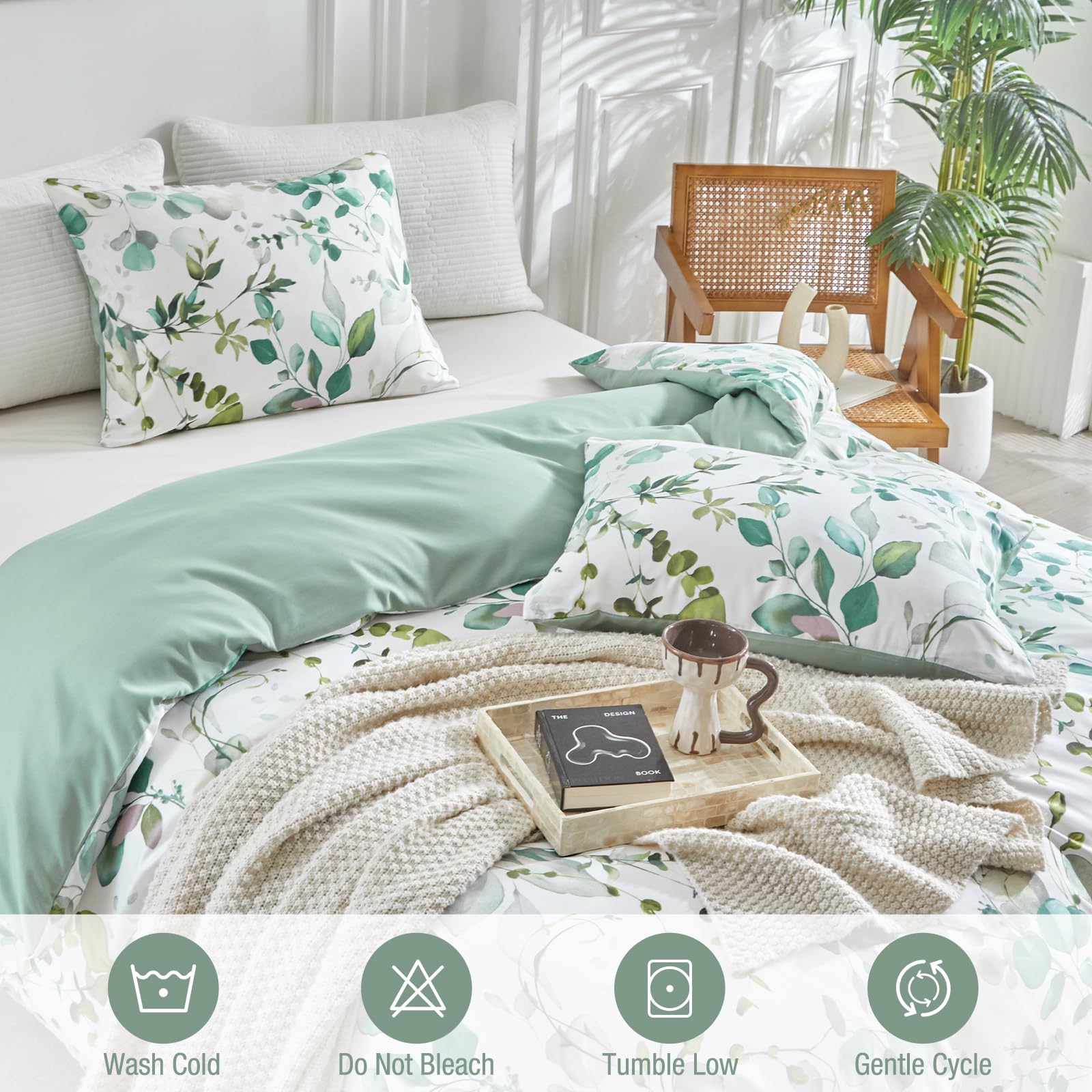 Tokokimo Super King Duvet Set White Bedding Sets - Image 3
