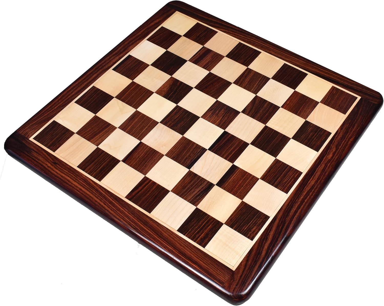 RoyalChessMall - 19 inches Large Flat Chess Board - Rosewood & Maple Wood - Square of 50 mm