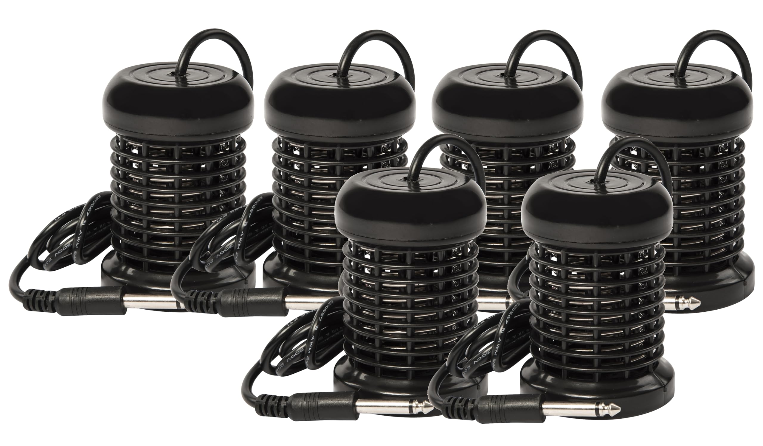 6x Bobine d'électrode à réseau d'ions avec fiche jack 6,3mm pour Detox Ion Cleanser, Royal Spa et autres appareils, noir