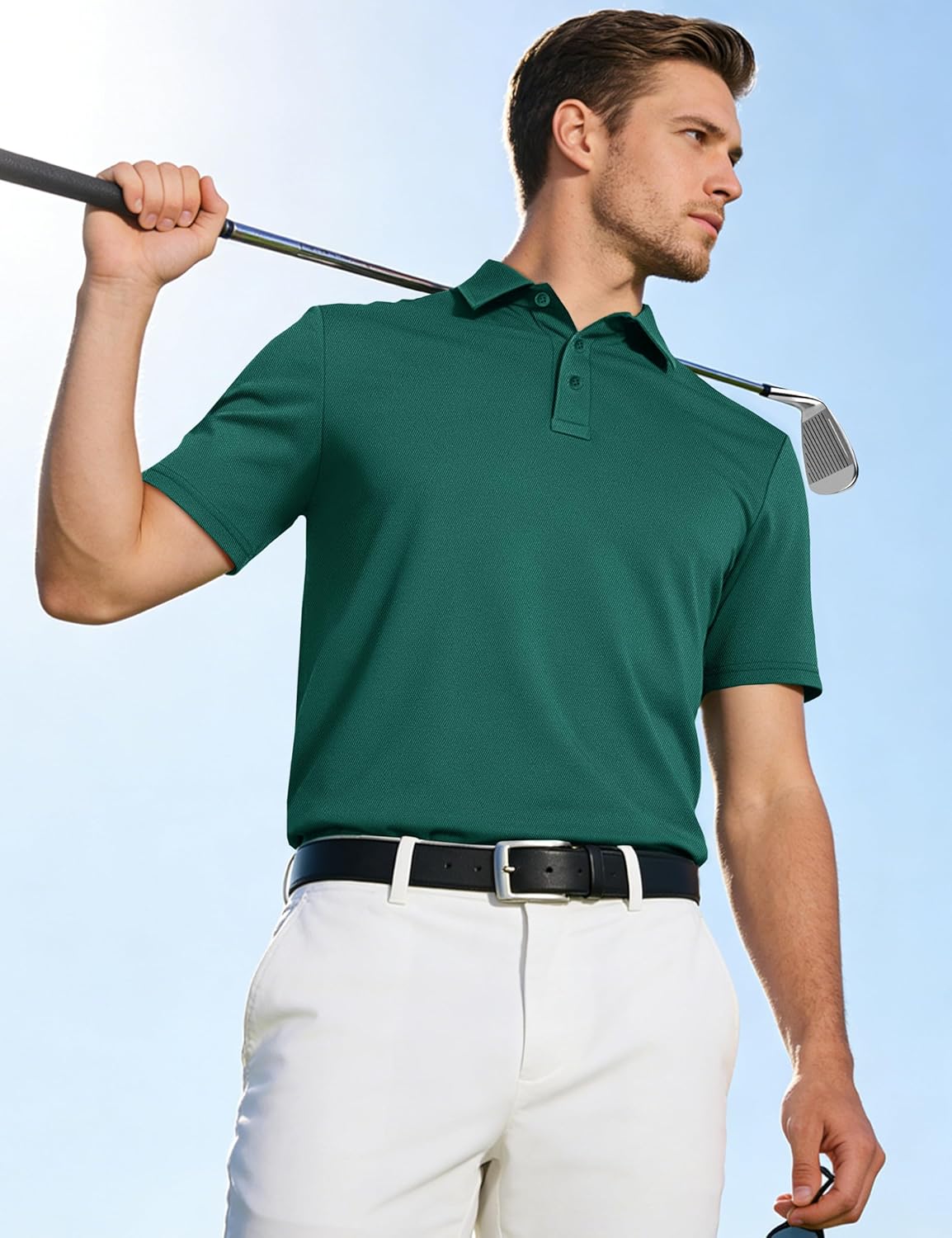 TACVASEN Mens Polo Shirts Short Sleeve Dry Fit Performance Breathable Golf Shirt with Collar Tennis Casual Business Work - Image 2