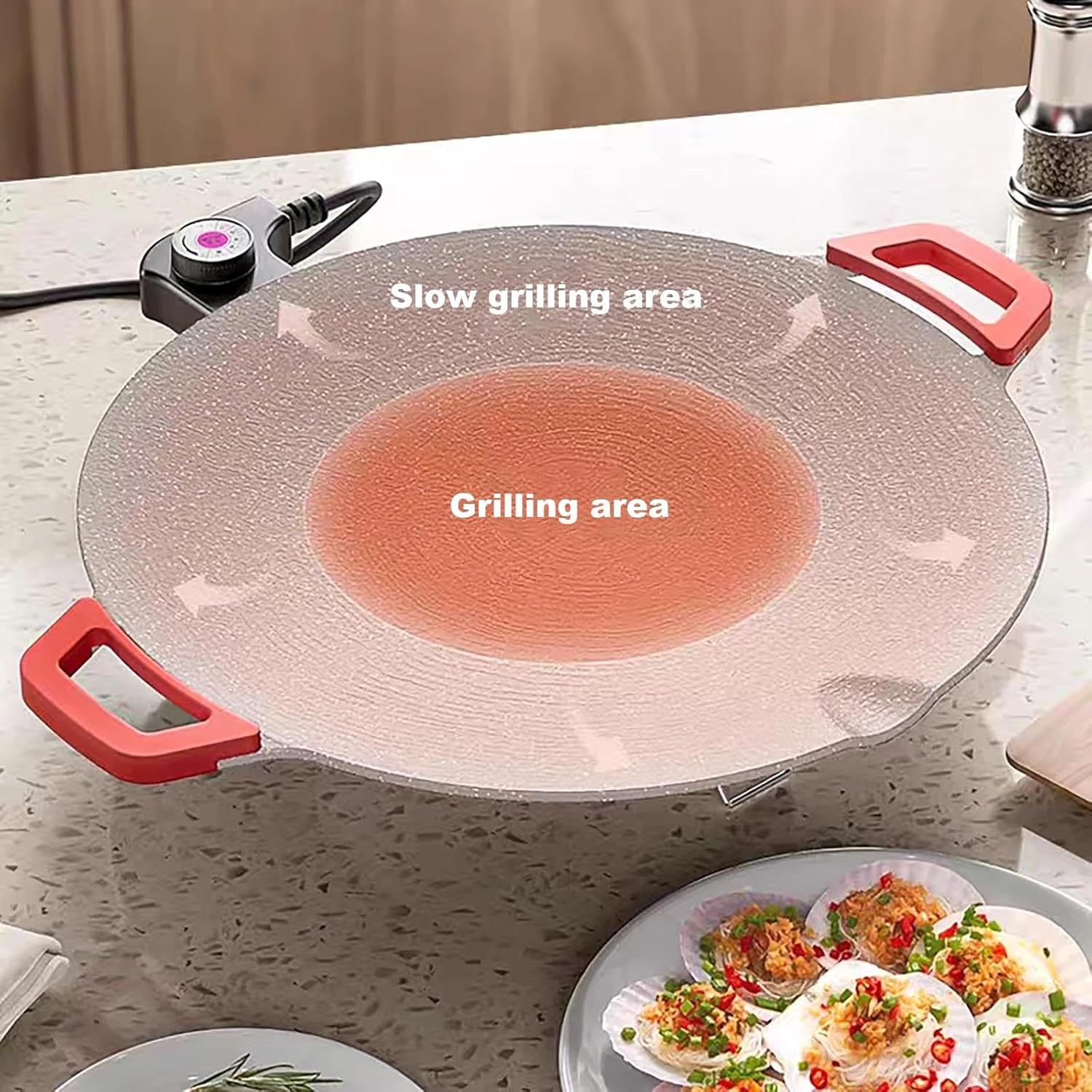 Indoor Grills Electric Smokeless – Nonstick Electric Griddle for Indoor Use, Fast-Heating Compact & Versatile Cooking for Steaks, Pancakes, and BBQ (15.7inch)(15.8in)