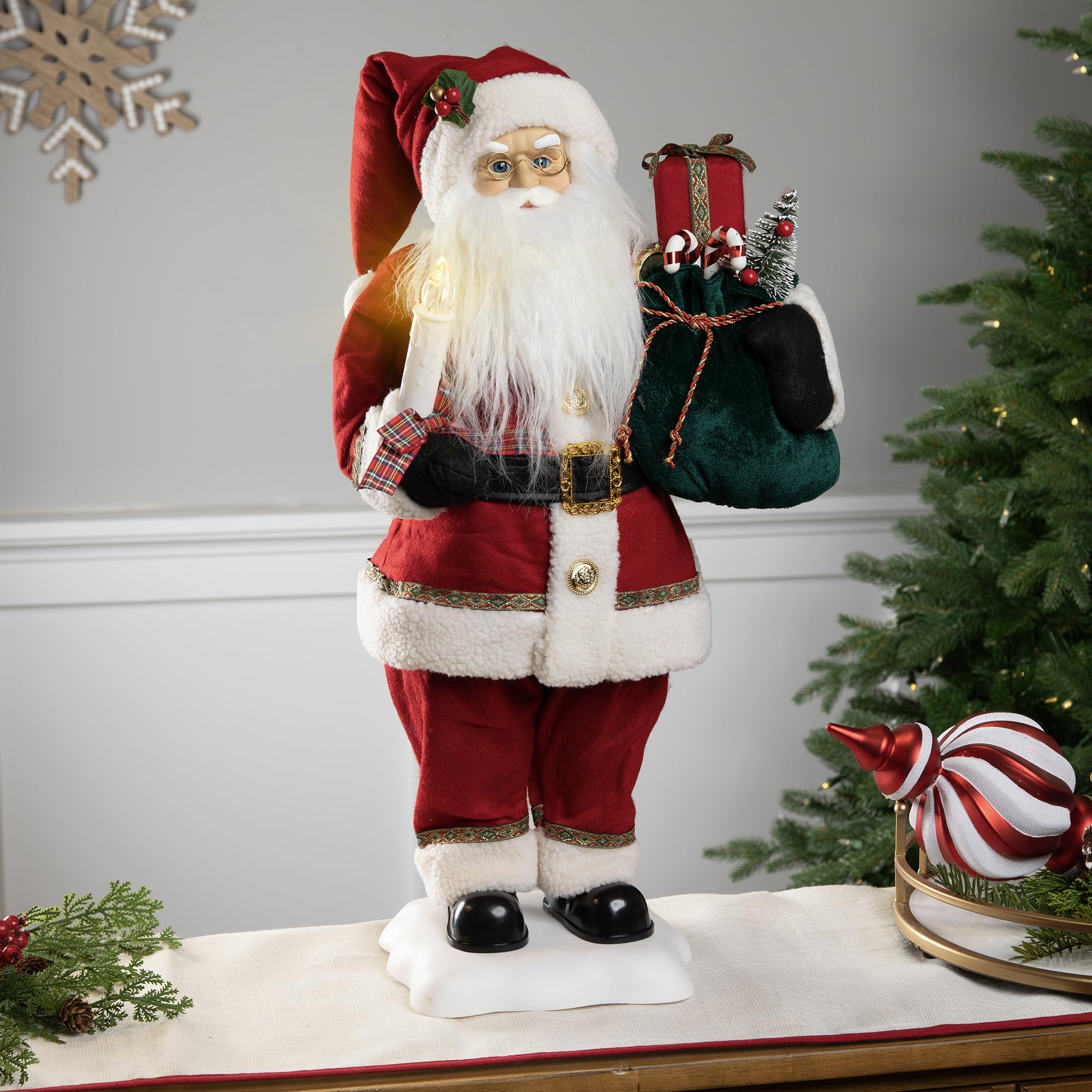 Amazon.com: 24-Inch Animated Santa Claus with Lighted Candle 