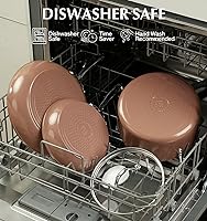 Vista 4 de KOCH SYSTEME CS 10 Inch Nonstick Frying Pan with Lid, Ceramic Non Stick Frying Pans, Non Stick Pan for Cooking, Induction Compatible Skillet, Free