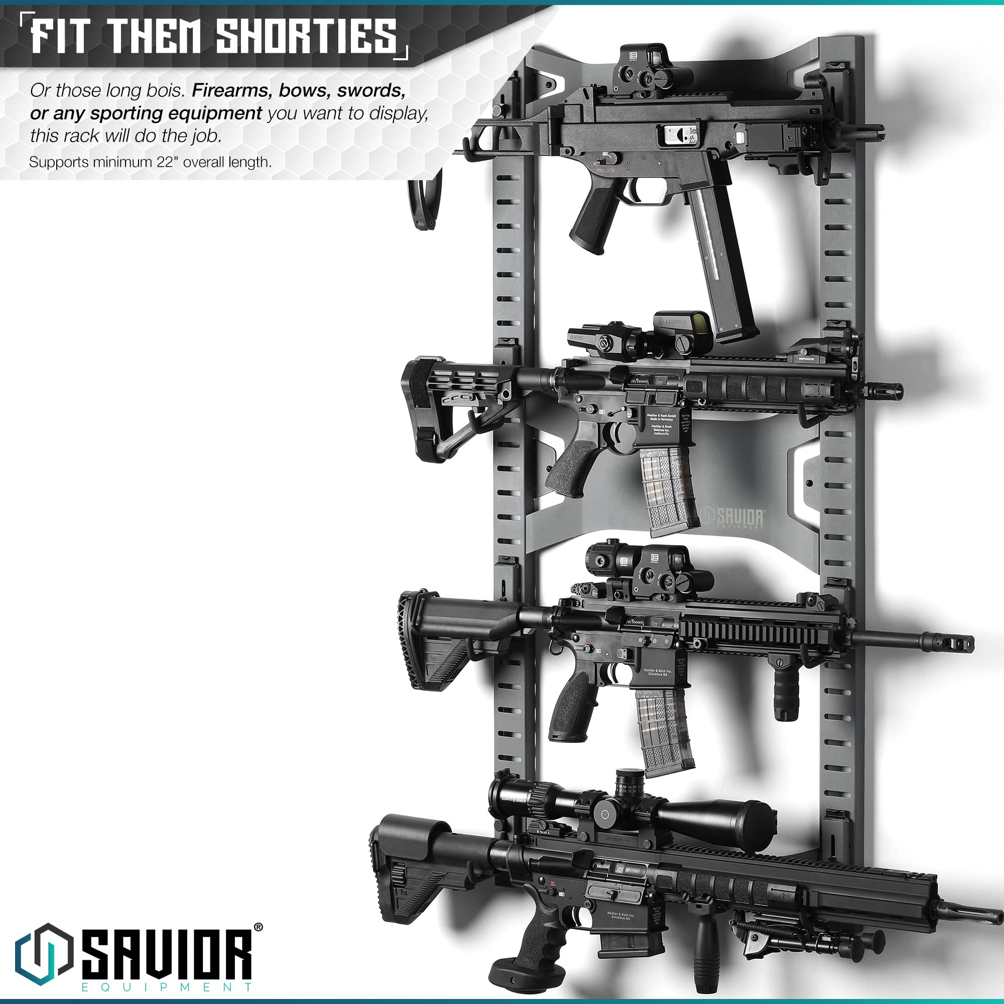 Buy Savior Equipment Horizontal Steel Wall Mount Firearm Rifle Display