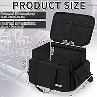 Vista 2 de Bolsa de Cables para DJ con 6 Divisores Desmontables Bolsa de Cables de Alta Capacidad para Conciertos para Cables, Equipo de DJ, Instrumentos