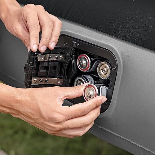 Miniatura 3 de Coleman River Gorge 9.5" Queen Airbed - Bomba de aire con batería incorporada, colchón inflable, protector de pinchazos, diseño duradero, todo