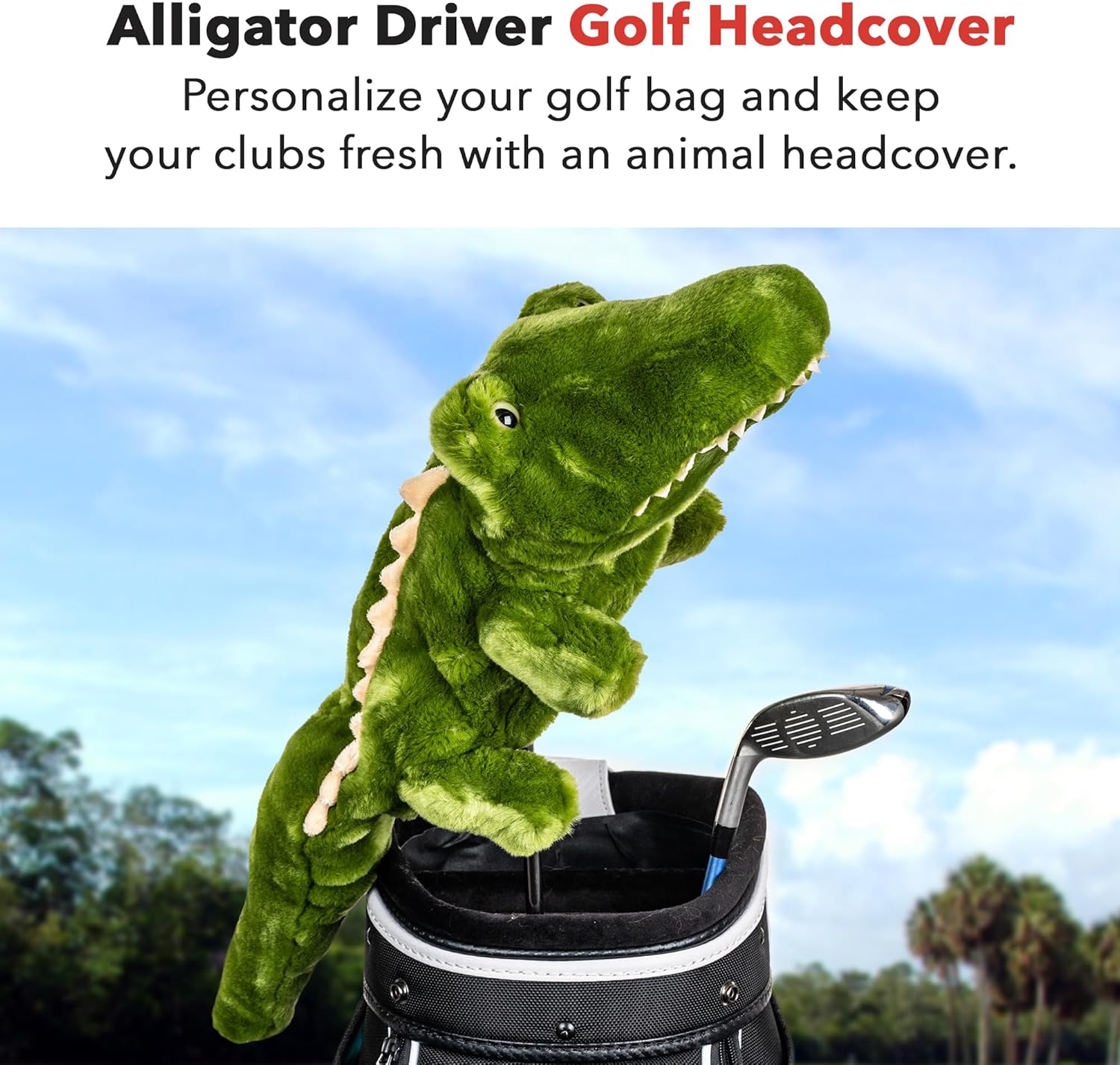 Daphne's Headcovers Alligator Driver Headcover | Premium Driver Headcovers | Funny Golf Club Covers | Stylish Protection for Your Clubs | Men's Golf Gear | Driver Headcover for Men and Women