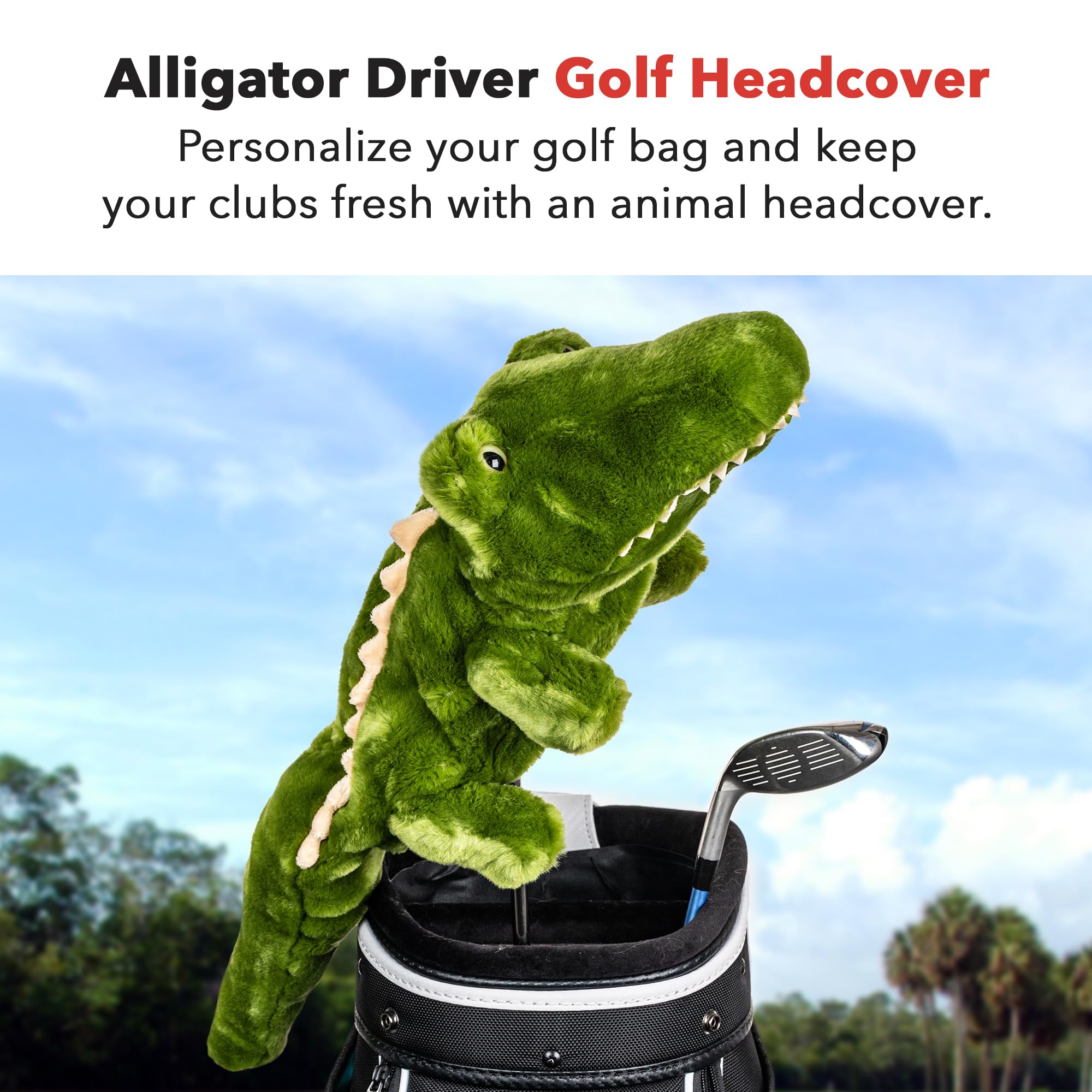 Daphne's Headcovers Alligator Driver Headcover | Premium Driver Headcovers | Funny Golf Club Covers | Stylish Protection for Your Clubs | Men's Golf Gear | Driver Headcover for Men and Women