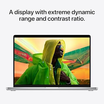 2021 Apple MacBook Pro (14-inch, M1 Pro chip with 10core CPU and 16core GPU, 16GB RAM, 1TB SSD) - Silver