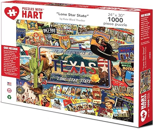 Lone Star State by Kate Ward Thacker, rompecabezas de 1000 piezas, 24 x 30 pulgadas, multicolor, 1 ea