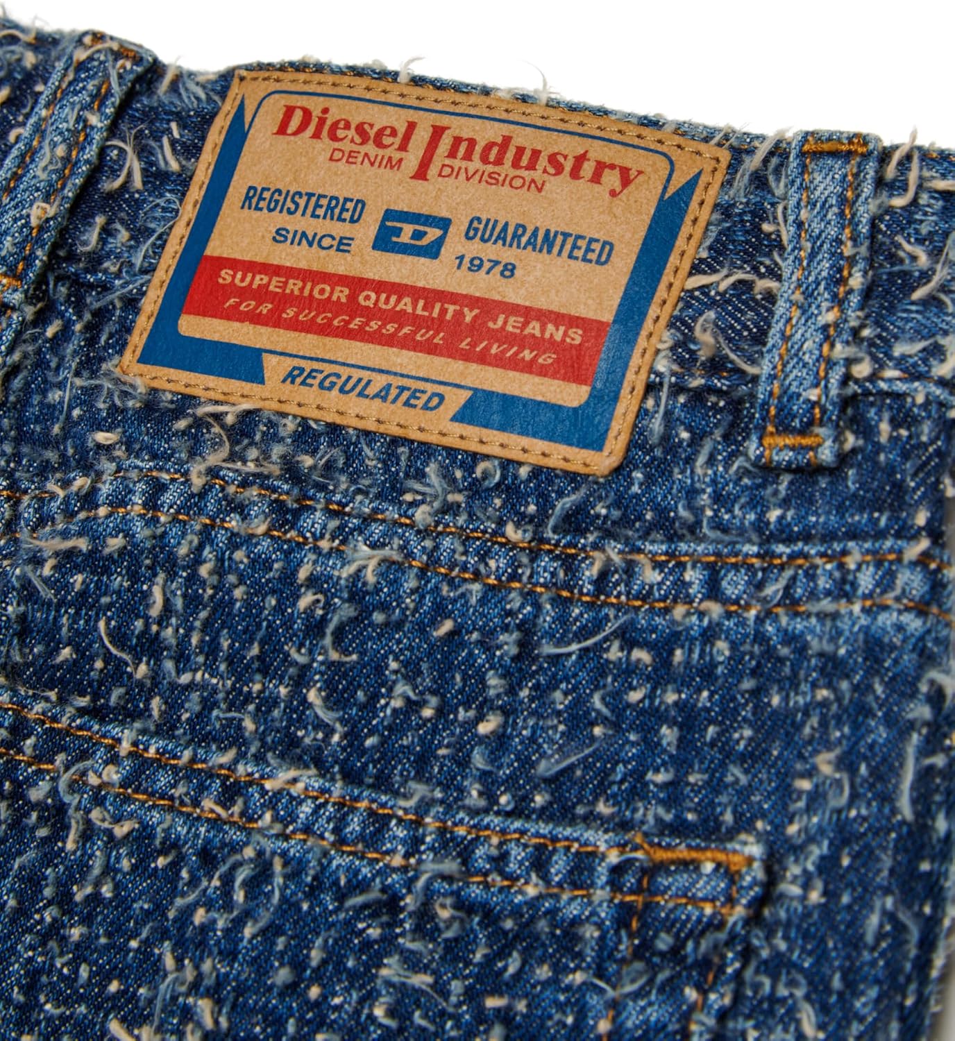 Diesel Girls' Relaxed Jeans with Bouclé Effect - D-argjx