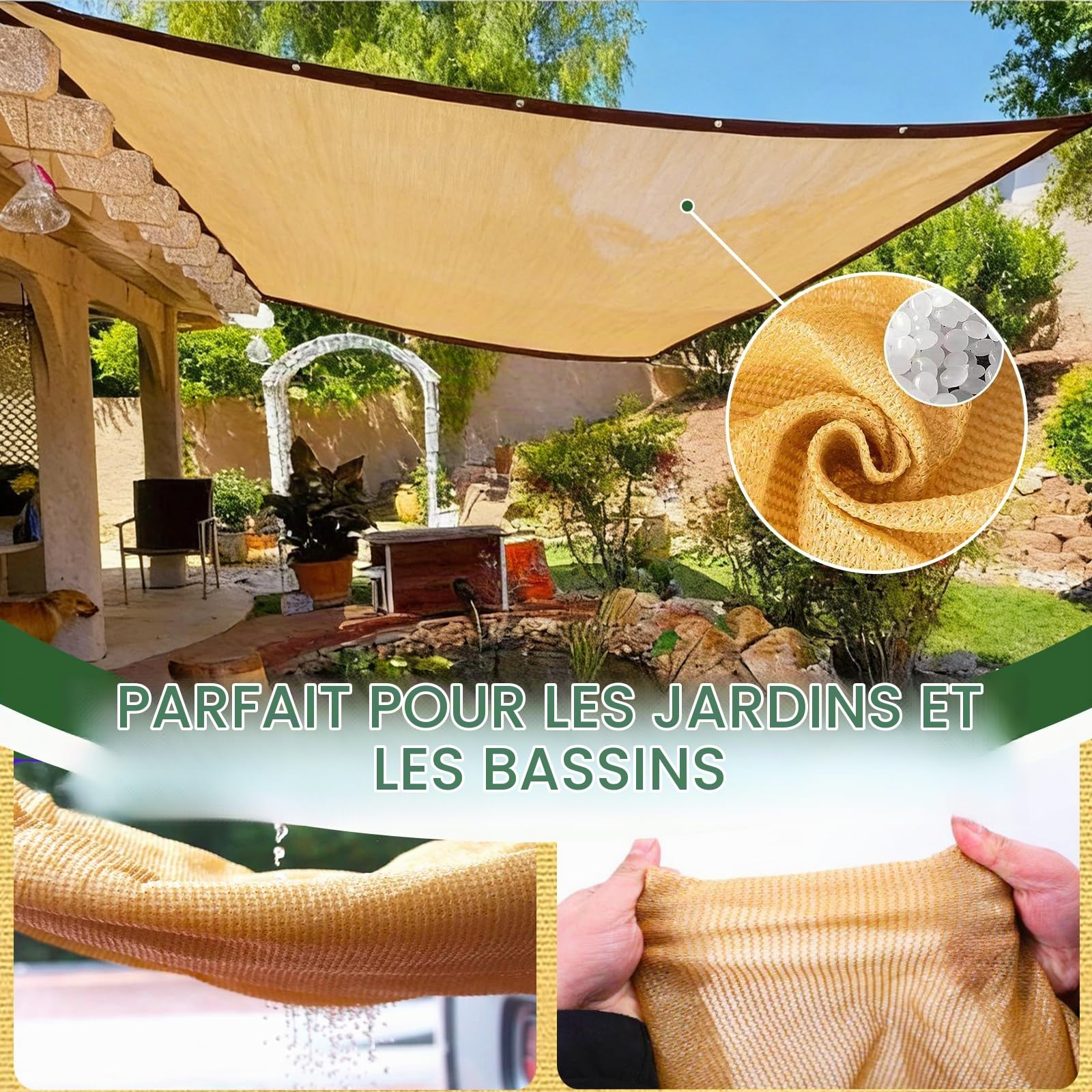 Filet D'Ombrage, Filet Protection Solaire 95% UV Tissu D'Ombrage, Toile d'ombrage de Serres Coupe-Ventpour La Couverture VéGéTale/Serre/Jardin/Pergola