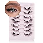 Onlyall Cat Eye Lashes Mink Lashes Fluffy Eyelashes Cat Eye False Lashes Fox Eye Lashes 7 Pairs F02