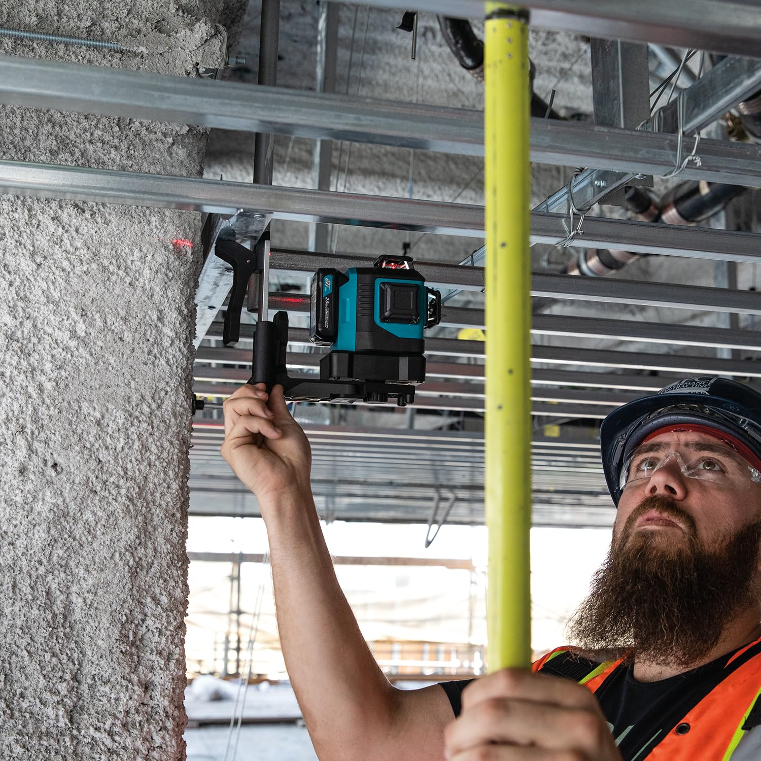Makita SK700D 12V max CXT Lithium-Ion Cordless Self-Leveling 360° 3-Plane Red Laser, Class II, 635 nm, 2 mW, Tool Only