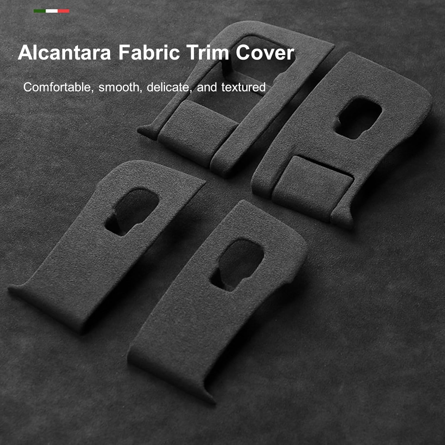 Suede Window Lift Button Frame Panel Sticker, Switch Panel Protective Cover, Car Accessories Compatible with Tesla Model 3 2016-2023 Tesla Model Y 2016-2023, Interior Trim Cover