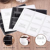 Vista 4 de KOSKIMER Coffee and Sugar Container Set, Glass Coffee Jars with Wooden Lids and Scoops, Decorative Sugar Tea Creamer Canisters for Kitchen