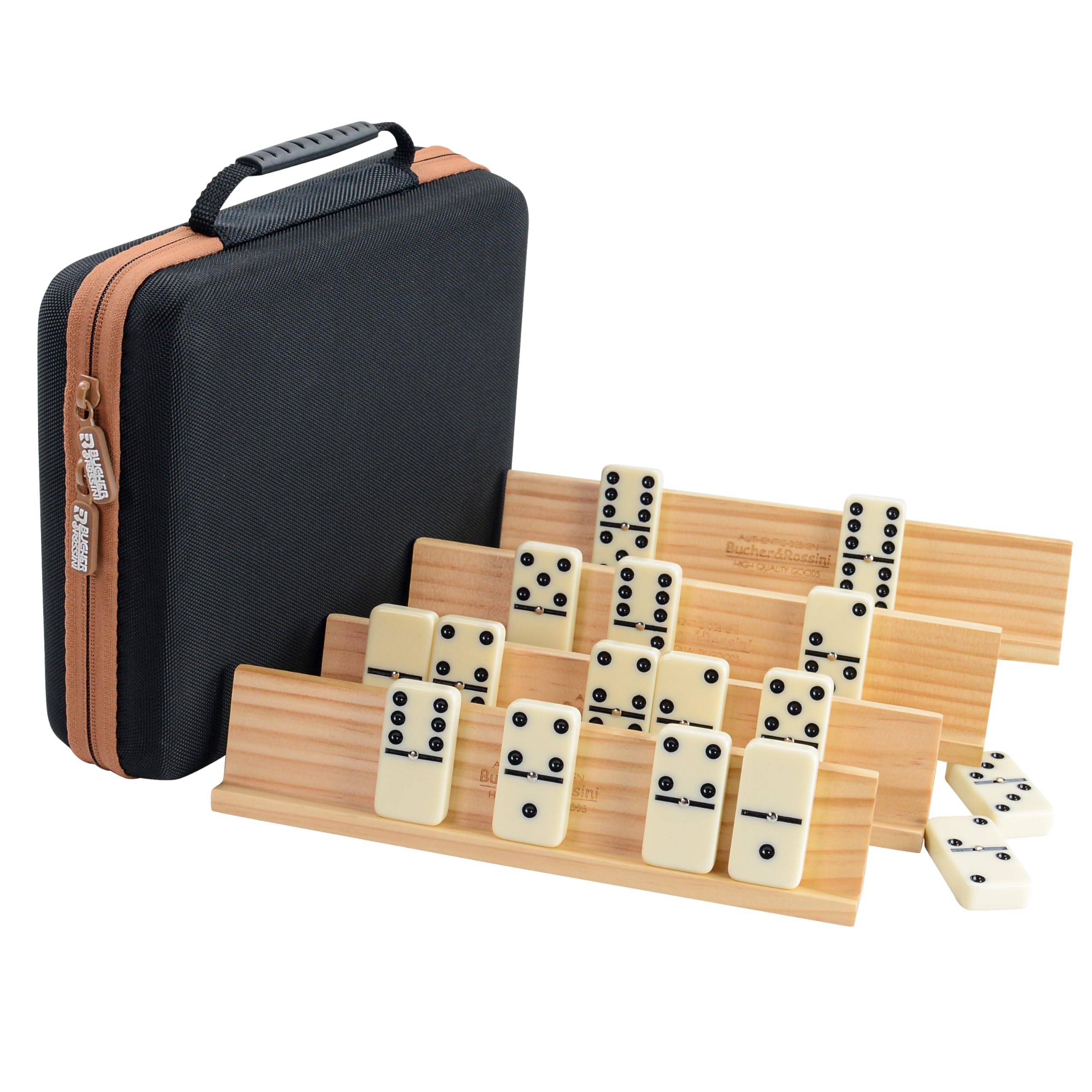 Amazon.com: Dominos Set Adults with 4 Domino Racks Double Six