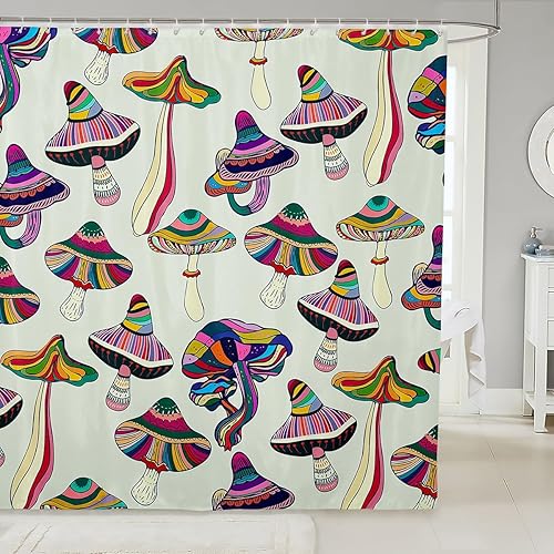 Vista 12 de Erosebridal Kids Tie Dye Shower Curtain, Girls Bohemian Hippie Bath Curtain, Watercolor Psychedelic Bathroom Accessories, Waterproof Polyester