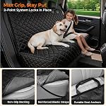 URPOWER Housse de siège d'auto pour animaux de compagnie 100 % imperméable, Housse de hamac 600D robuste, résistante aux rayures, antidérapante, durable, Housses de siège arrière pour voitures, camions et VUS