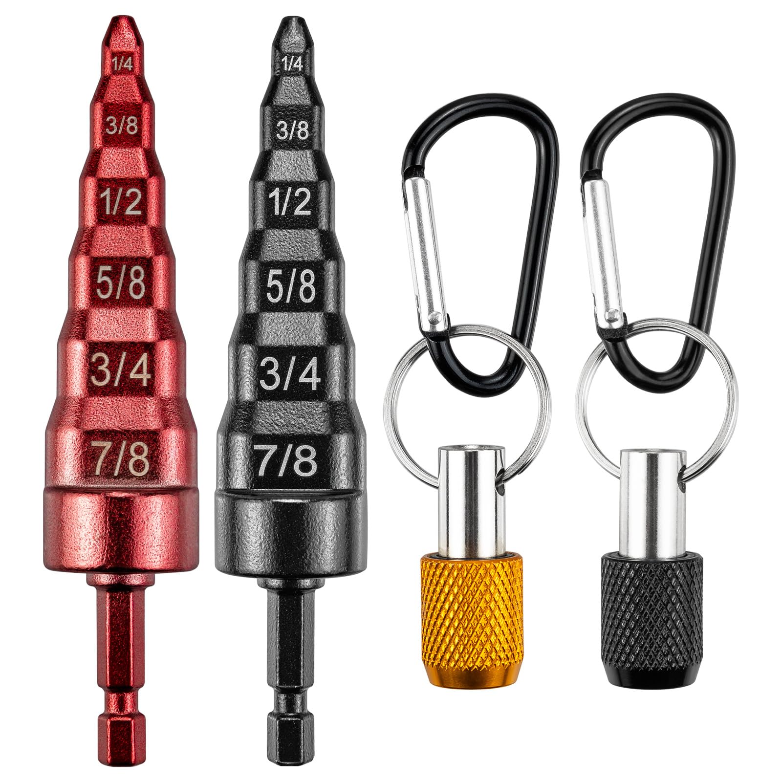 LYNCSEDAR 2PCS 6-in-1 Copper Tube Expander, Swaging Tool HVAC with Drill Bit Holder, Swage Tool Flaring for 1/4