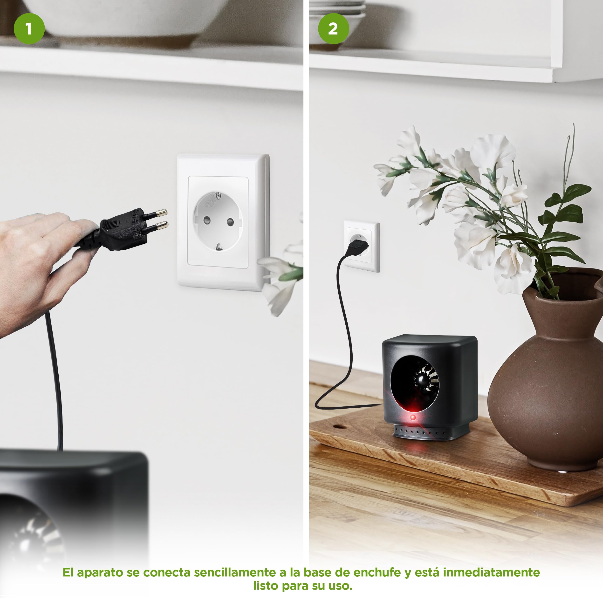 ISOTRONIC Repelente ultrasónico para Ratones y Ratas – Repelente de plagas para áticos, sótanos y garajes – Disuasivo para Ratones sin Veneno ni trampas – Alcance Efectivo de 50 m² (3 Unidades)