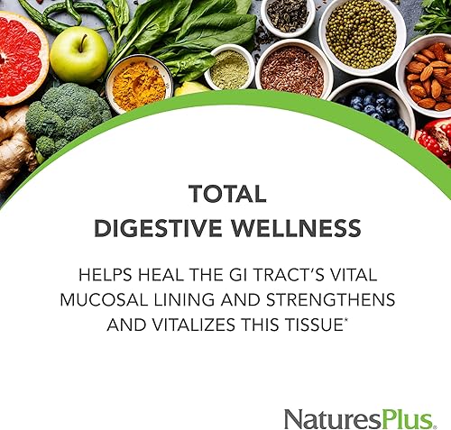 Miniatura 2 de NaturesPlus GI Natural Total Digestive Wellness - 90 tabletas vegetarianas, Bilayer - Suplemento natural para la salud intestinal - Probióticos,