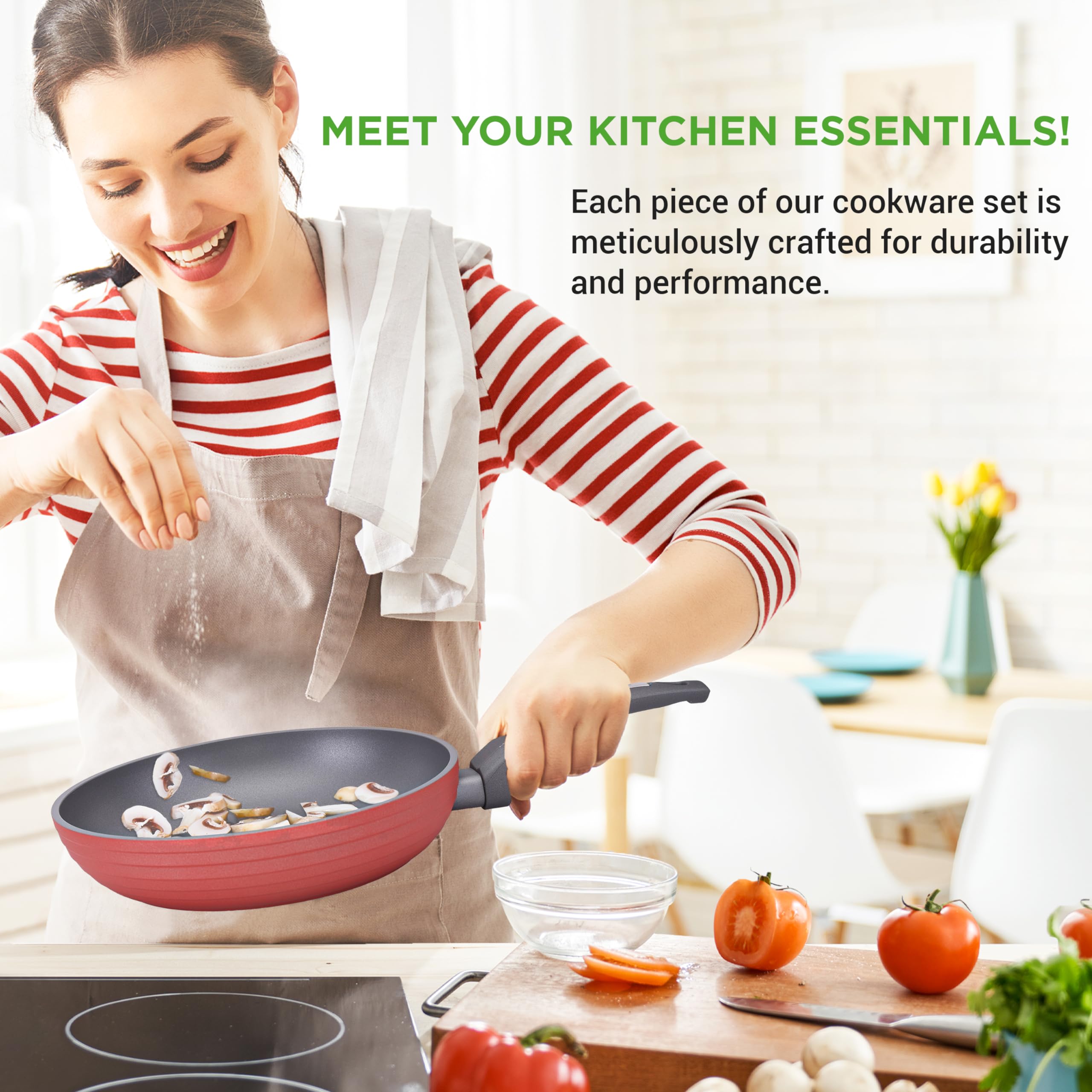 調理器具 UN Amazon | NutriChef 12-Piece Hard Anodized Nonstick Cookware Set