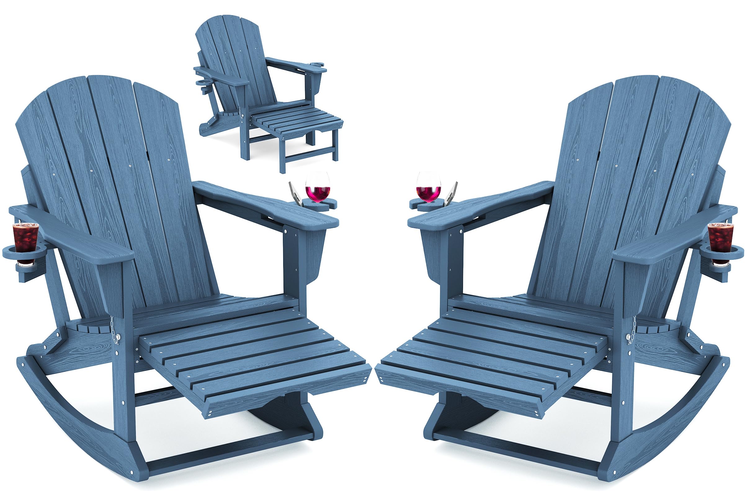 Amazon.com: KINGYES Adirondack Rocking Chair Set of 2 with