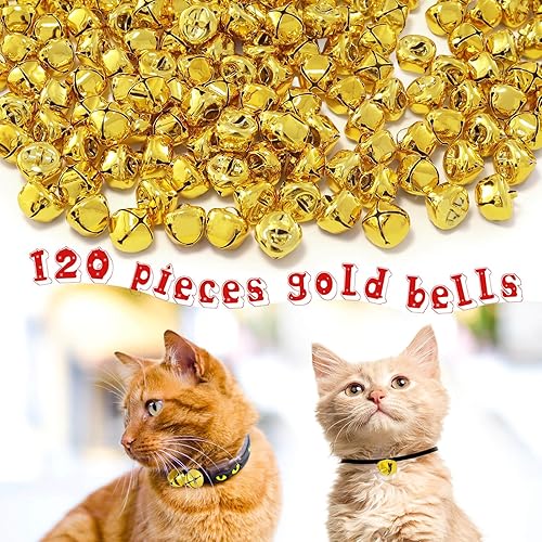 Miniatura 2 de Cascabeles para manualidades, cascabeles grandes de 0.6 pulgadas a granel, 50 campanas de Navidad para manualidades, festivales, hogar, corona,