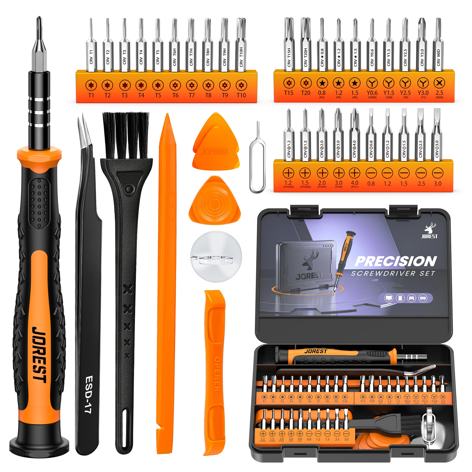 JOREST 精密ドライバーセット 40個 DIY工具 CRVドライバー