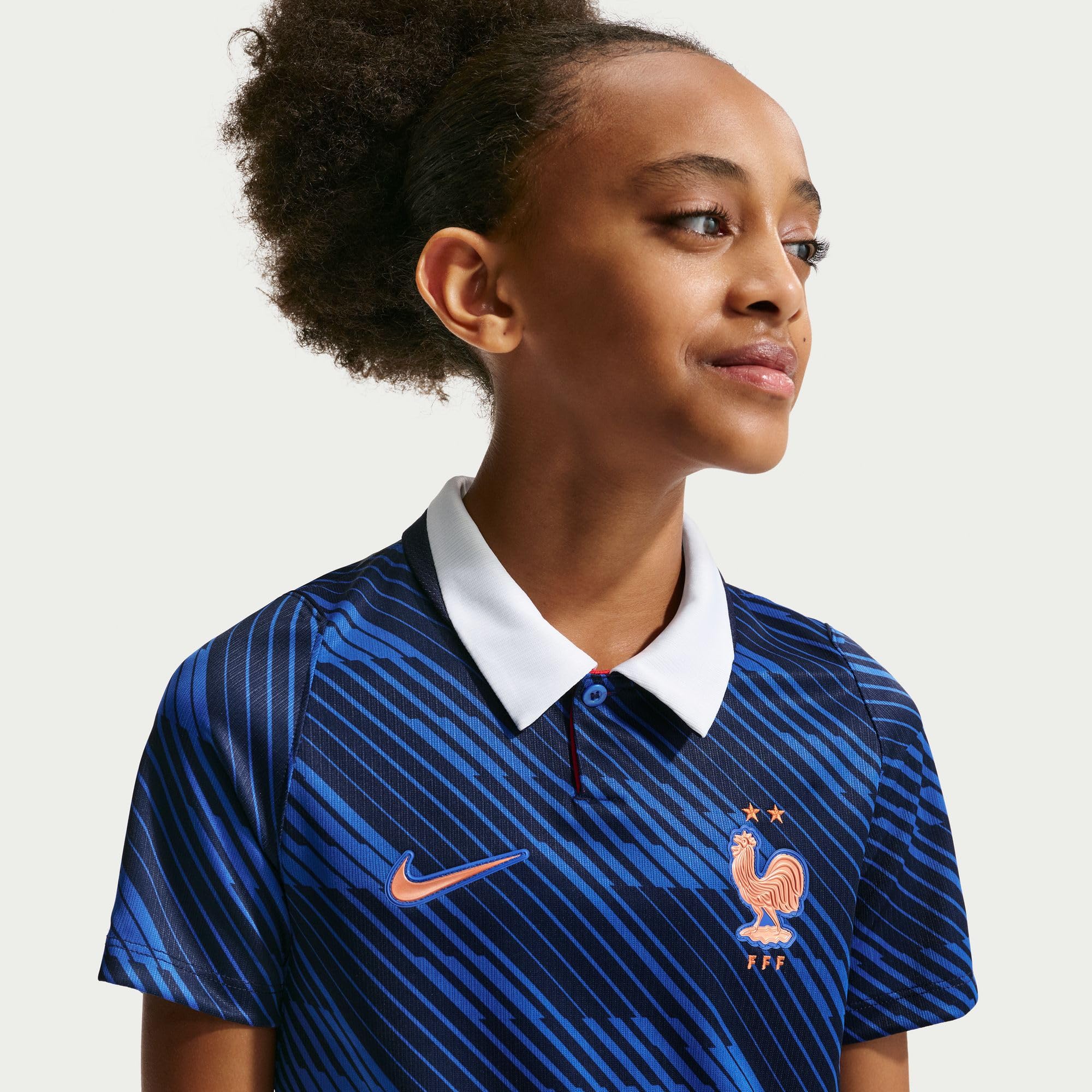 Nike FFF 2026 Stadium Domicile Maillot de Foot Replica Nike Dri-fit pour Ado Réplique du Maillot de Football Mixte Enfant (Lot de 1)