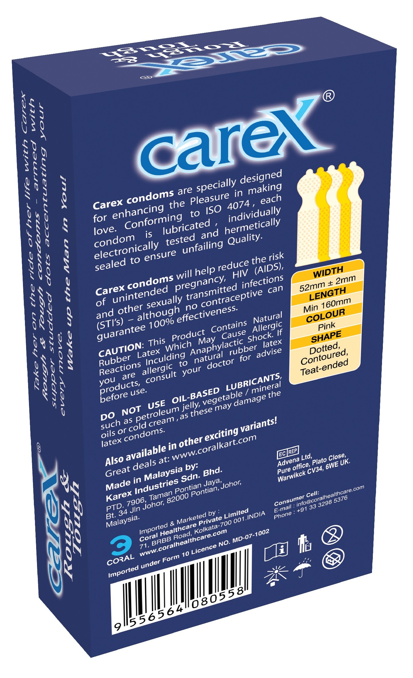 Carex Rough and Tough Condoms (Karex, Malaysia) - 1 x 10s