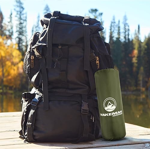 Miniatura 6 de Wakeman Colchoneta inflable para acampar con bomba de pie incorporada - Colchón impermeable para campamento - Equipo de campamento imprescindible