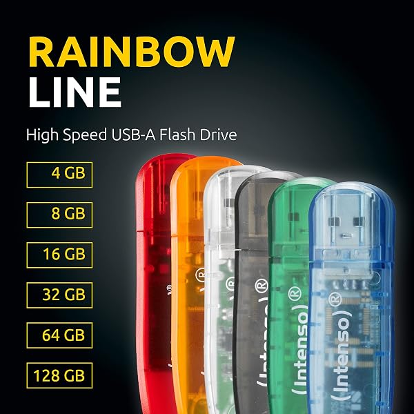 Intenso Rainbow Line 64 GB USB-Stick USB 2.0 Orange - 3