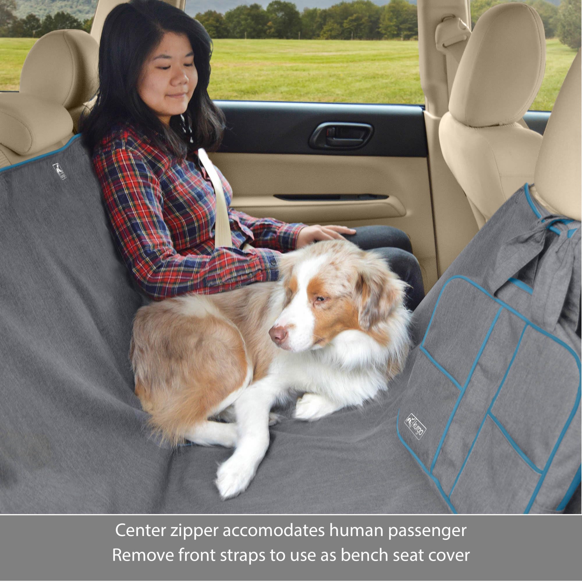 Car Dog Seat Cover Kurgo Wander Bench Seat Cover, Dog Car Seat