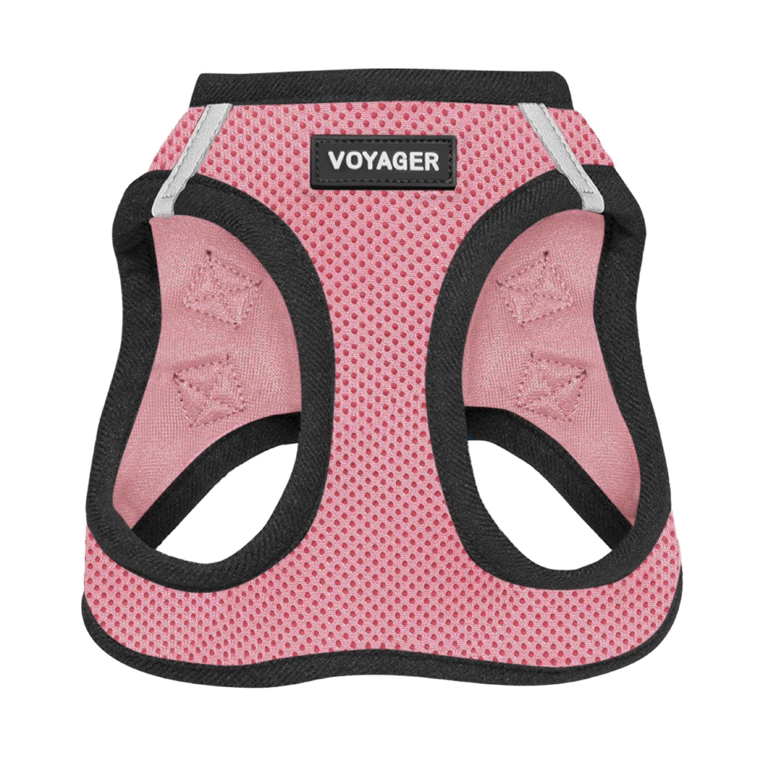 Voyager Step-in Air Dog Vest Harness - Pink/Black Trim, Small