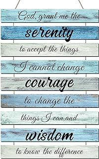 Serenity Prayer Wall Decor House Warming Wall Art Bible Verses Wall Decor Serenity Prayer Sign Religious Christian Wall Decor Sign Inspirational Wood Hanging Sign for Farmhouse Bedroom (Prayer)