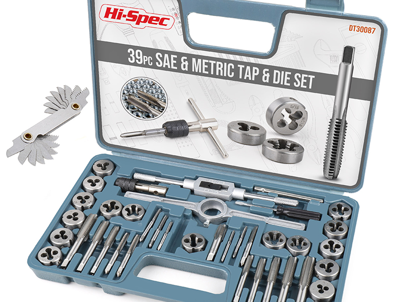 Hi-Spec 39 Piece SAE & Metric Tap & Die Set. Complete M3 to M12