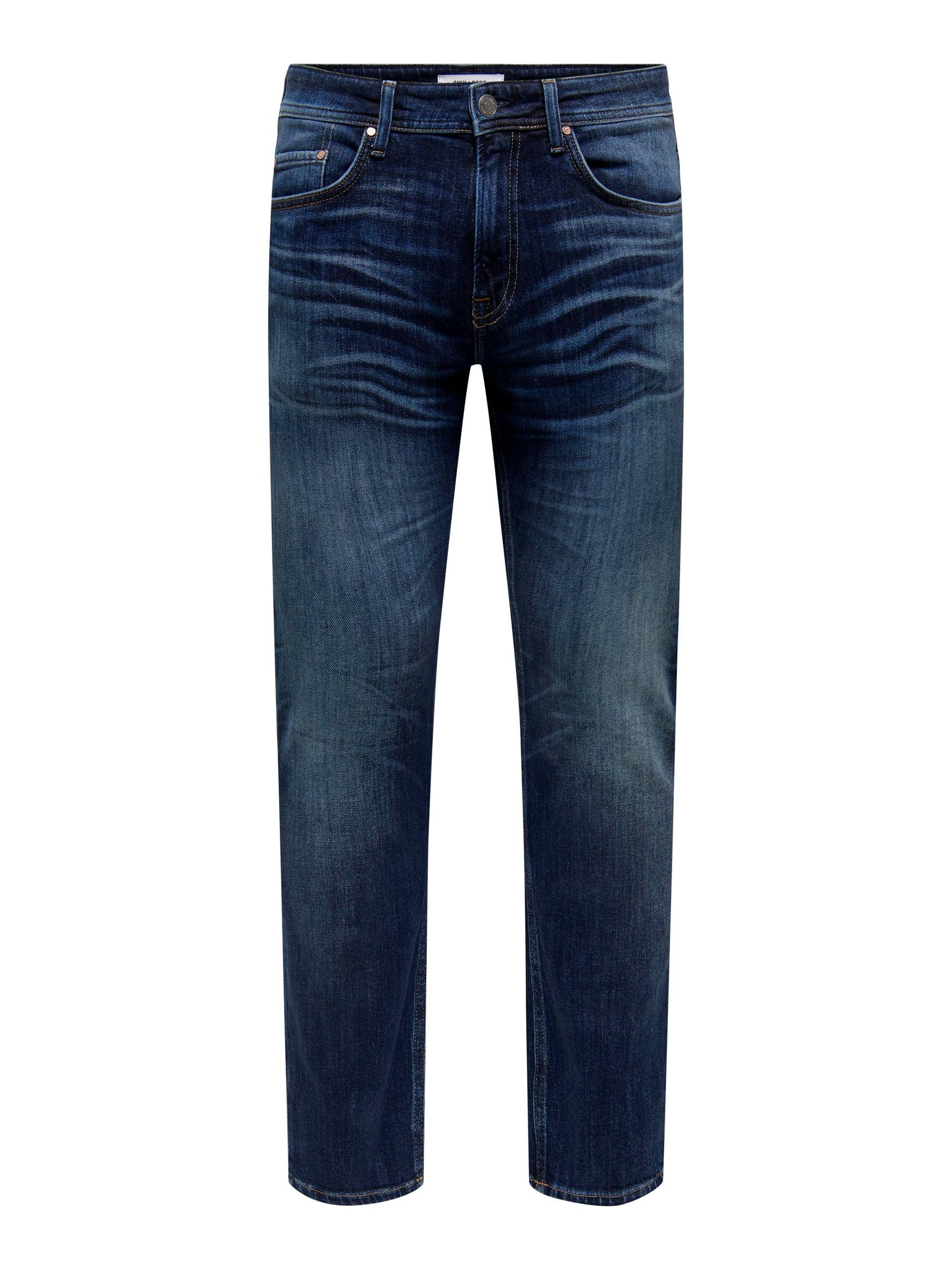 ONLY & SONS Male Normal Cut Jeans ONSWEFT REG Blue 3251 Jeans Noos, Blue Denim, 28 W/32 L