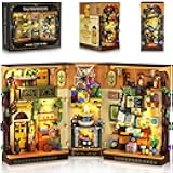 Magic Herb Book Nook Building Set with Light, DIY Booknook Building Block Kit for Home Bookshelf Decor, 930 PCS Miniature House Display Model Building Brick for Adults Teens Boys Girls Ages 10+