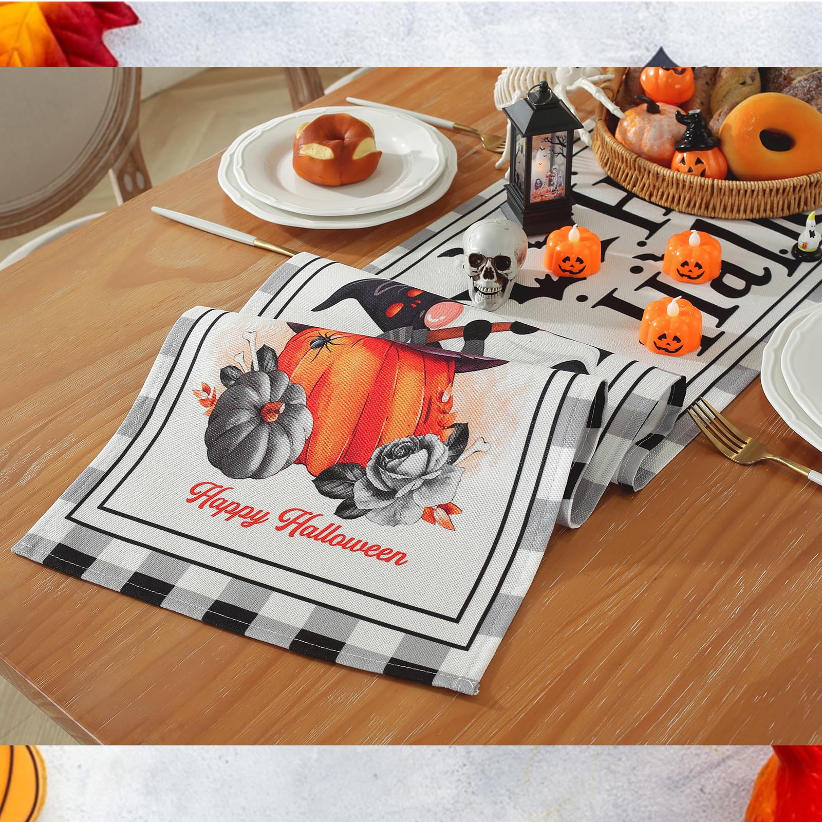 Halloween-Tischdecke Mit Kürbis-Motiv – 137 X 274 Cm, Aus PVC, Wasserdicht, Für Innen & Außen
