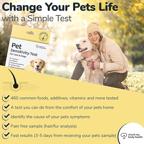 Miniatura 4 de Prueba de sensibilidad e intolerancia para mascotas para gatos o perros, fácil de usar en casa prueba de sensibilidad para gatos y perros, 460