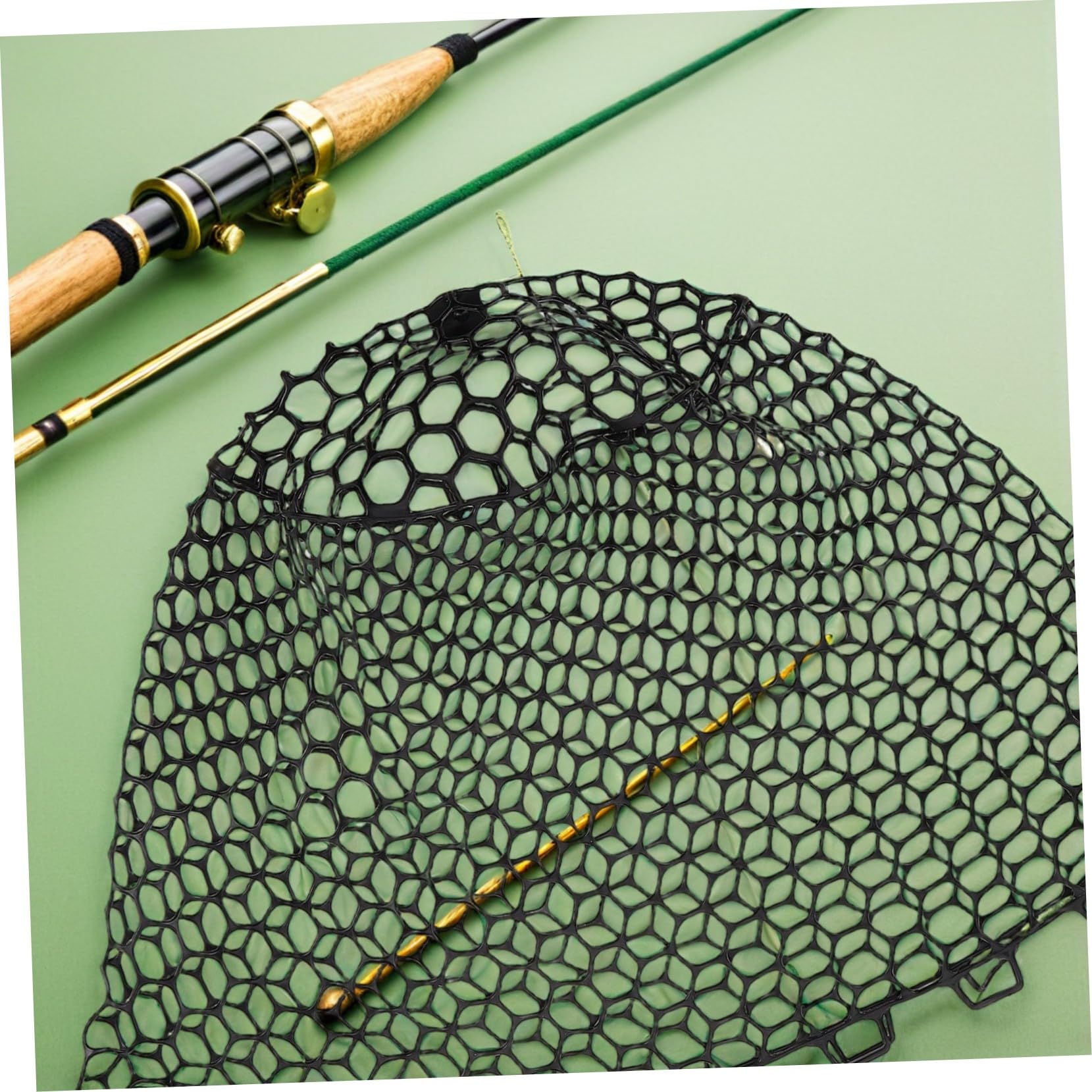 Pesca Plegable con Malla de de Repuesto para Captura Segura de Peces Ligera Drenaje Rápido para Actividades de Pesca