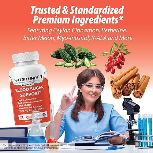 Miniatura 6 de Complejo de azúcar en sangre con berberina, canela de Ceilán, Panax Ginseng y Cromo  Apoya el metabolismo saludable del azúcar  90 cápsulas de