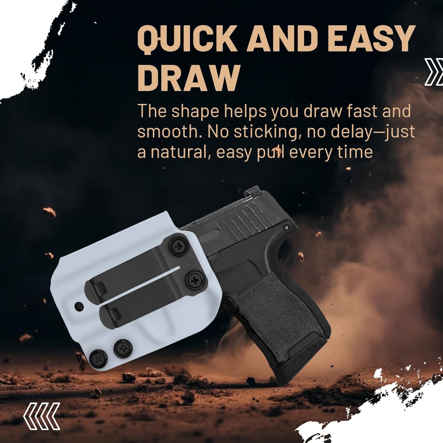 IWB Kydex Holster Compatible with Sig Sauer P938, Inside Waistband Concealed Carry, Adjustable Cant & Retention, Undercut Trigger Guard, Made in USA