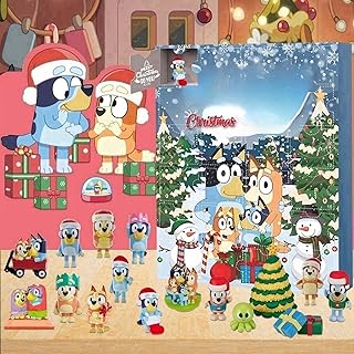 Cute Cartoon Advent Calendar 2023, Minifigures Countdown Calendar, 24 Days of Advent Calendar, 24PCS Cute Cartoon Minifigures Doll Xmas Vacation Stocking Stuffer Gifts Toy Advent Calendar 2023 F (A)