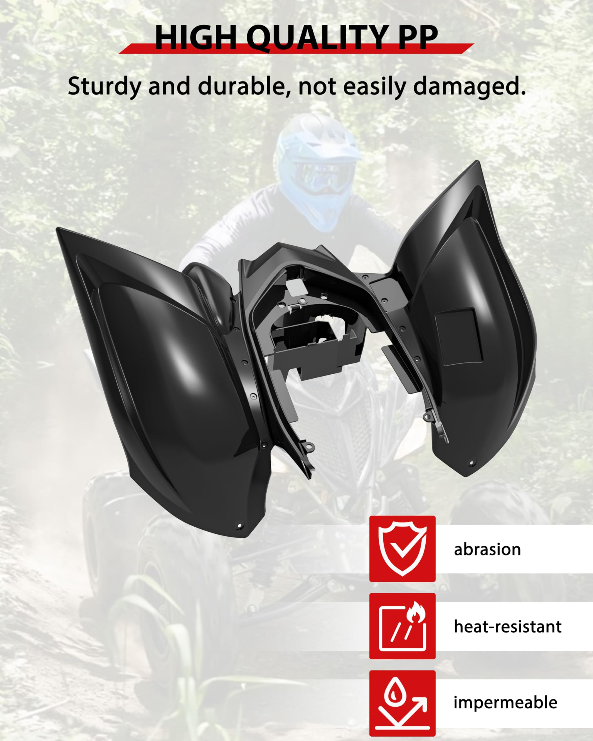 Rear Fender Flares for Raptor 700, Black Rear Mud Flaps Mud Guards Extension for Yamaha Raptor 700 700R 2013-2025 Accessories